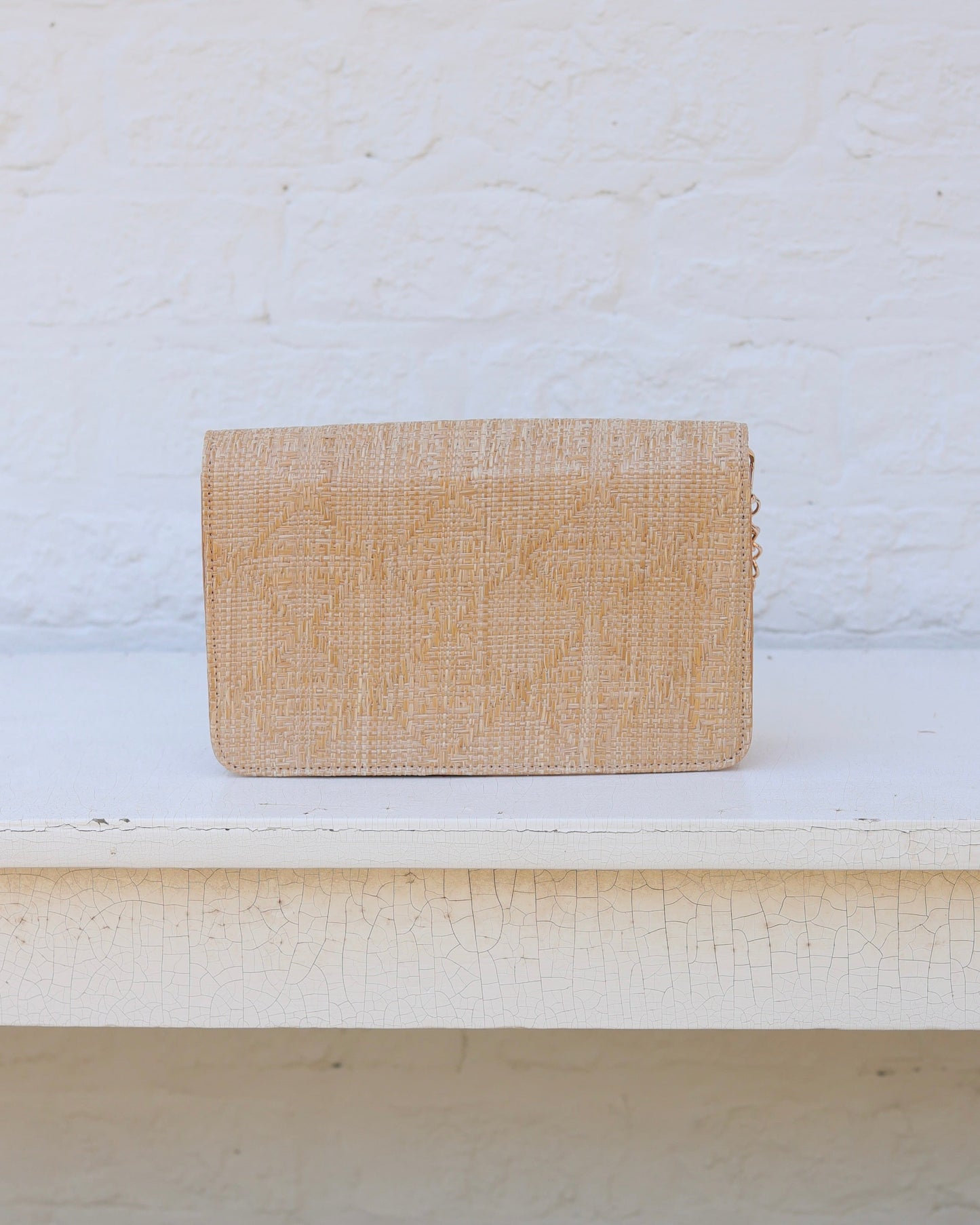 Bryn Clutch/Crossbody Natural Lattice