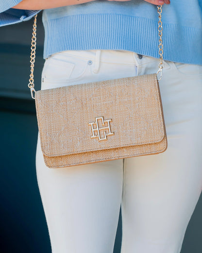 Bryn Clutch/Crossbody Natural Lattice